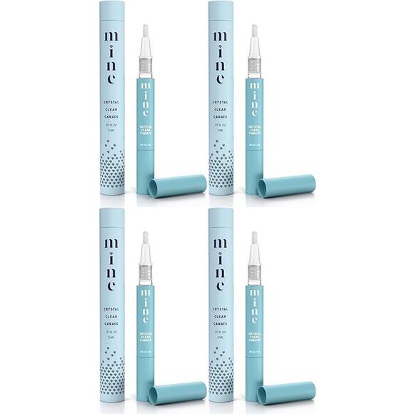 New Set of 4 MINE On-the-Go Ring & Jewelry Cleaning Pen Crystal Clear Carats - Picture 1 of 8